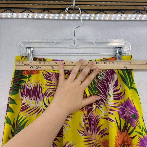 Free Generation High Low Skirt Women SMALL Yellow Tropical Summer Vacation - Picture 6 of 8